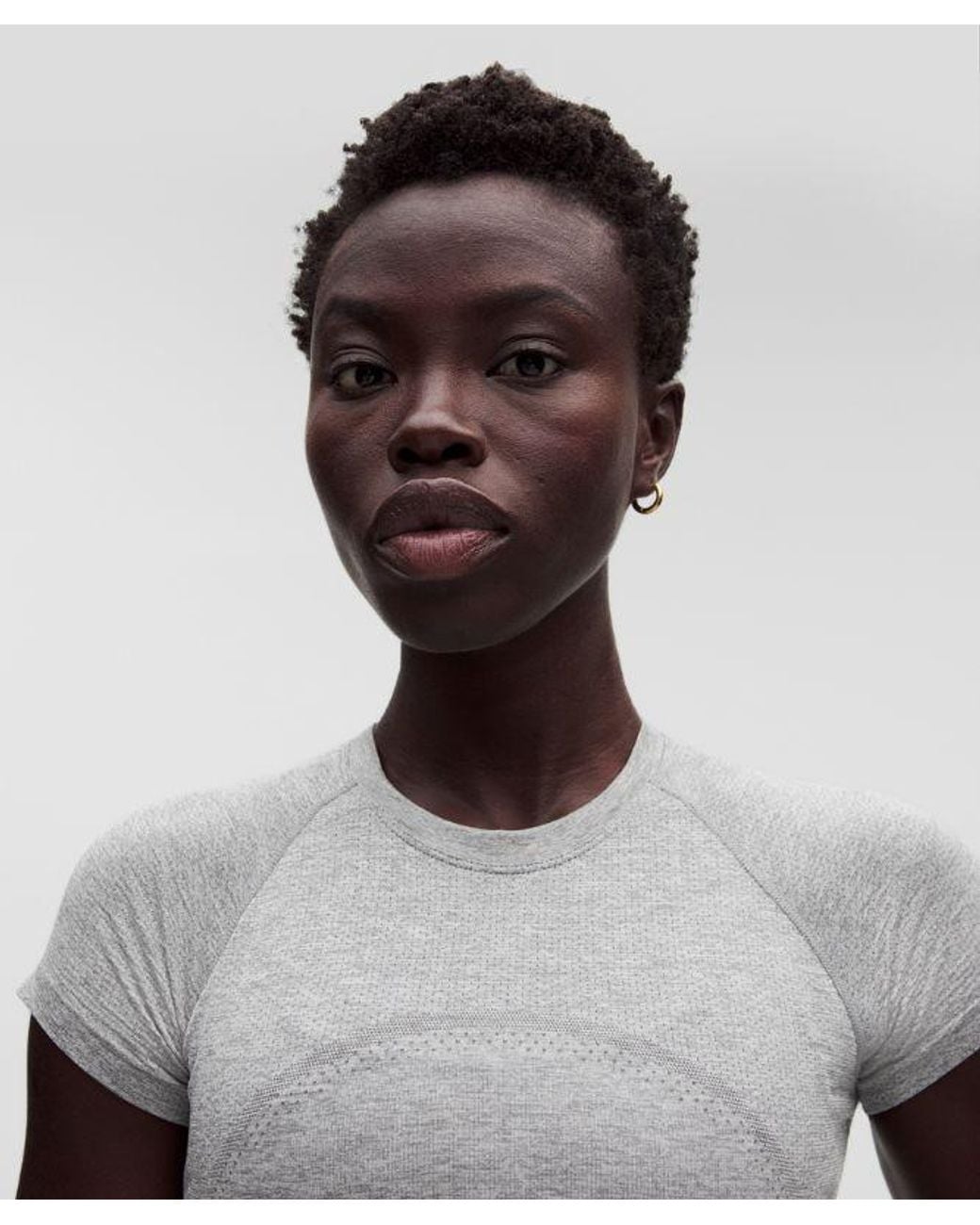 lululemon athletica Gray Swiftly Tech Cropped Short-Sleeve Shirt 2