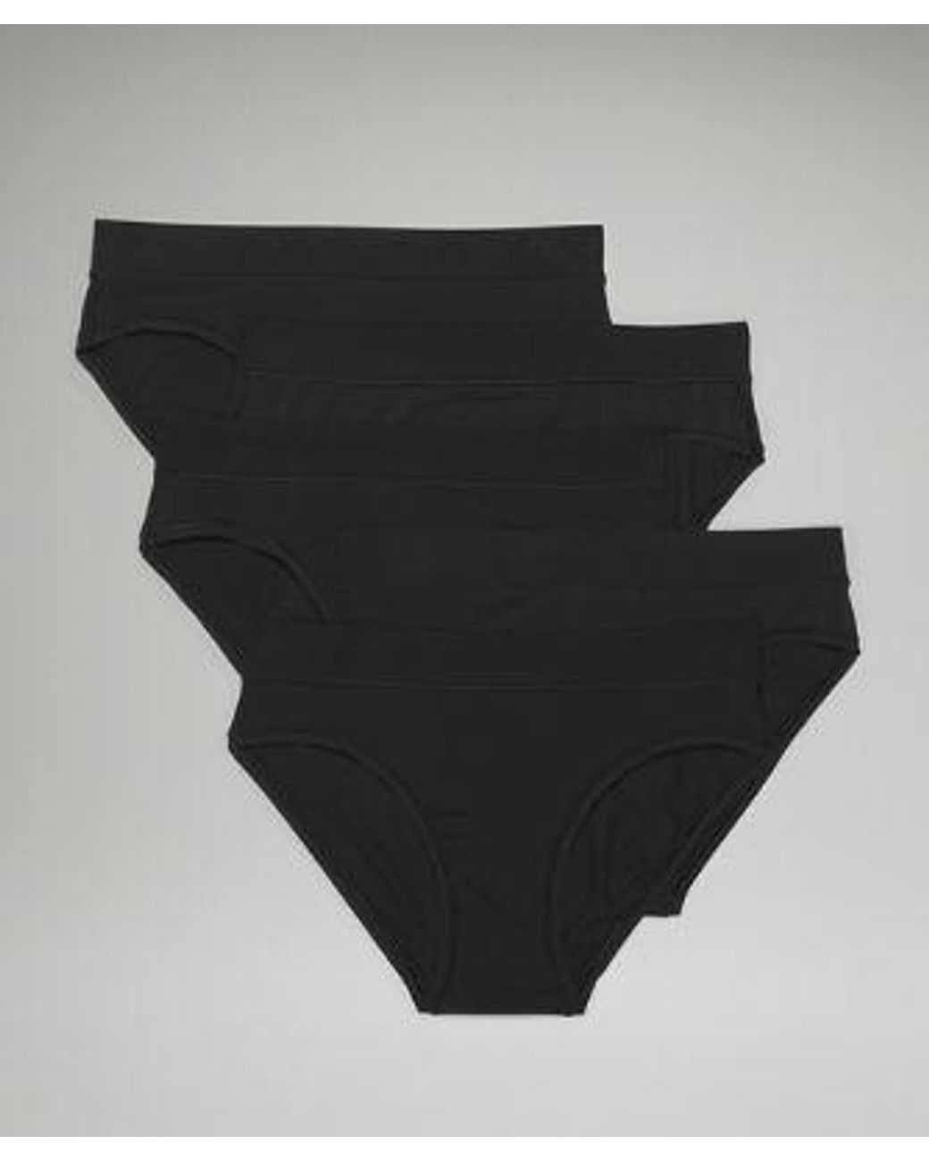 lululemon athletica Black – Underease Mid-Rise Bikini Underwear 5 Pack – – Size Large