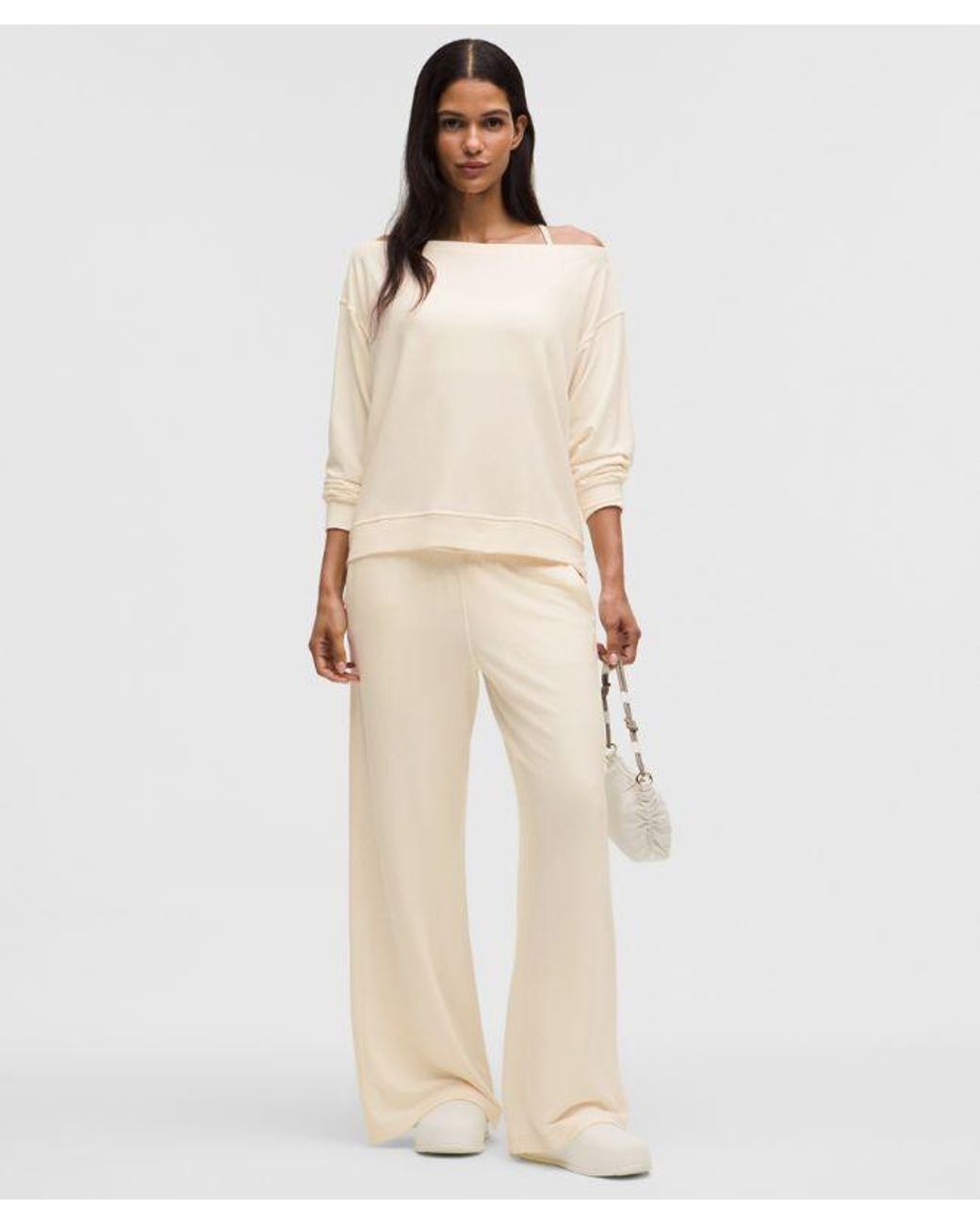 lululemon athletica Natural Becalm Oversized Boatneck Long-Sleeve Shirt