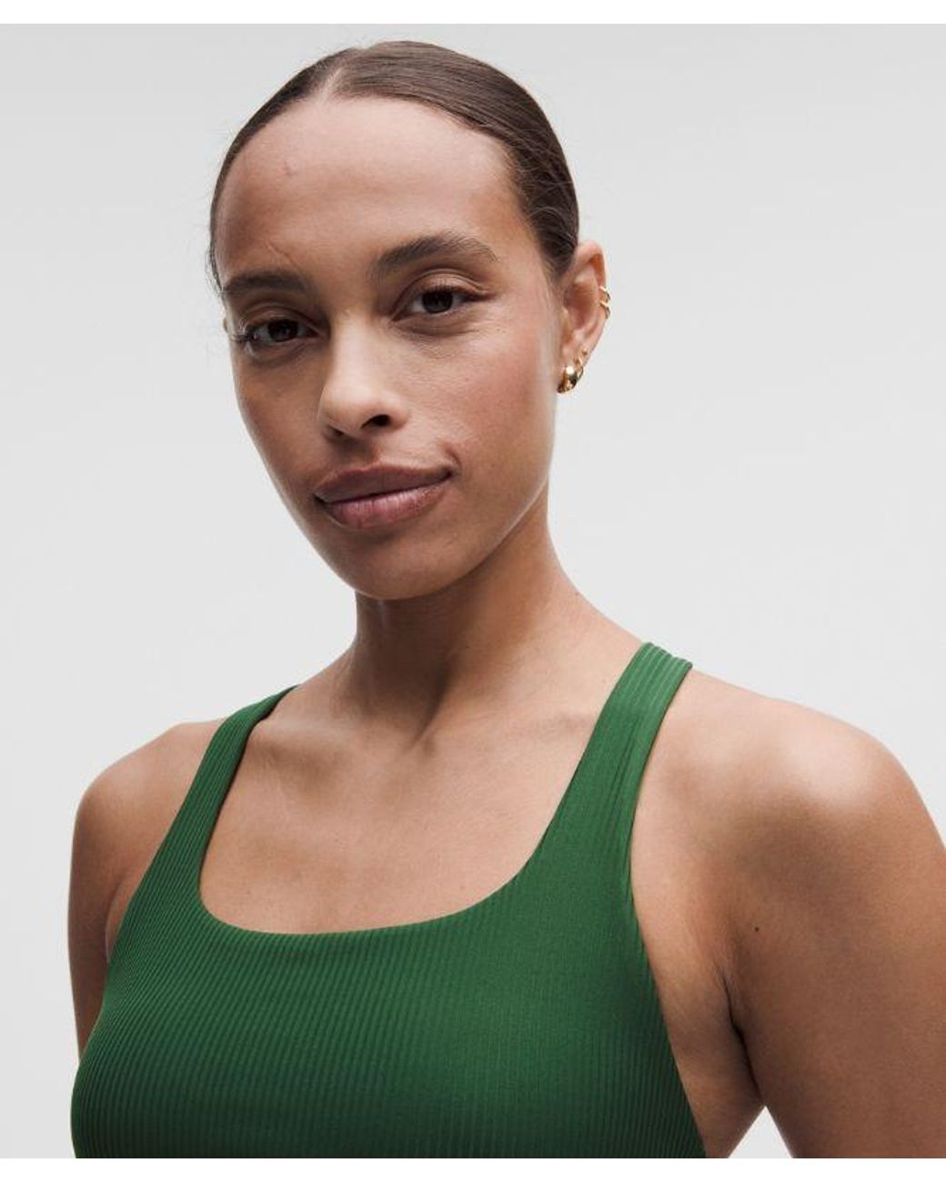 lululemon athletica Green – All-Time Hero Ribbed Sports Bra Medium Support, B/C Cup – – Size Small