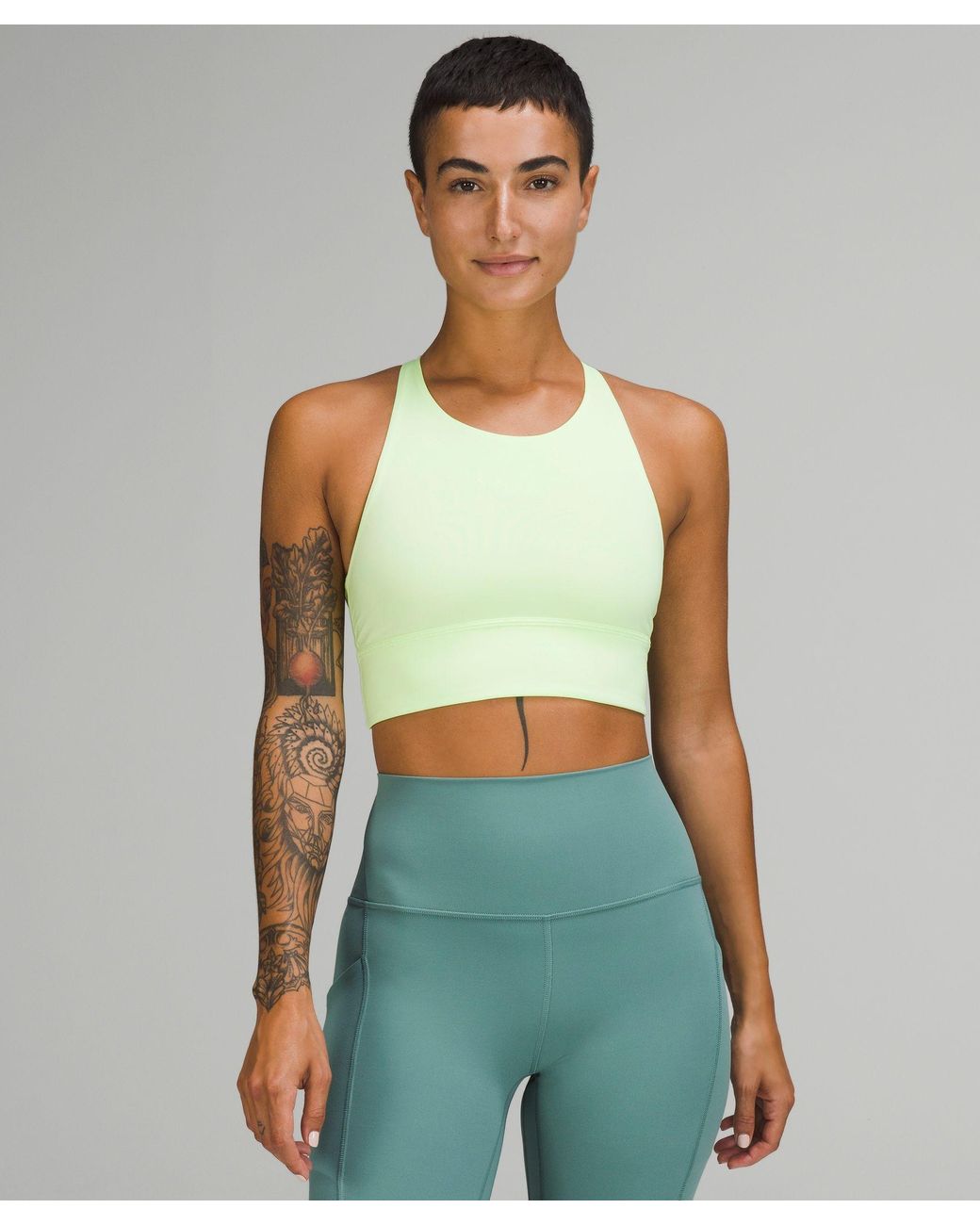 lululemon athletica Free To Be High-neck Longline Bra - Wild Light Support,  A/b Cup in Green