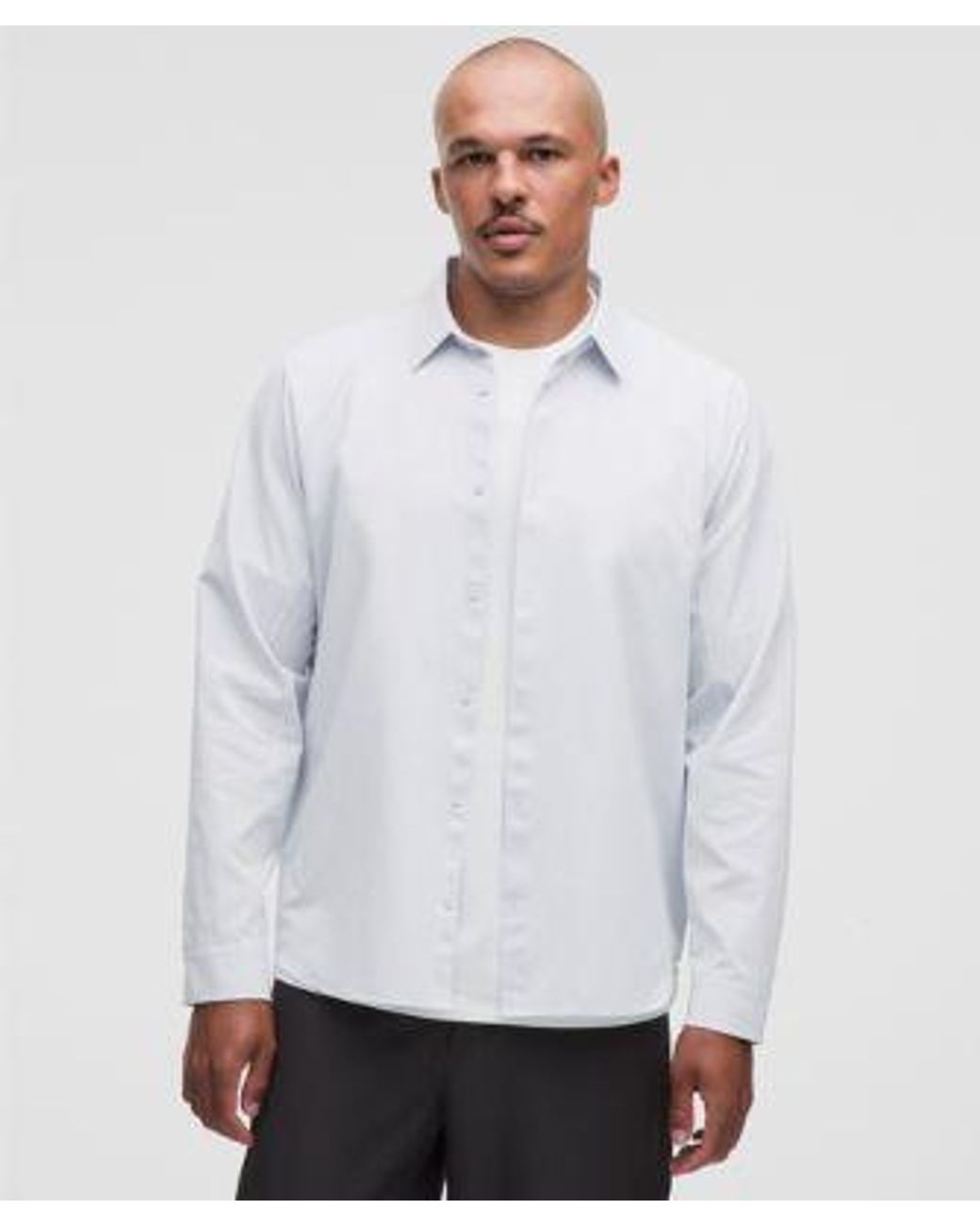 lululemon athletica White New Venture Long-Sleeve Shirt for men