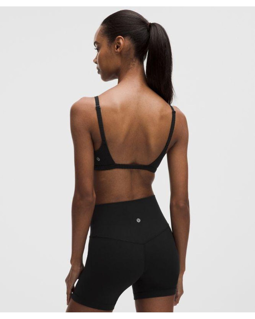 lululemon athletica Black – Ribbed Cami-Strap Sports Bra Light Support, B/C Cup – –
