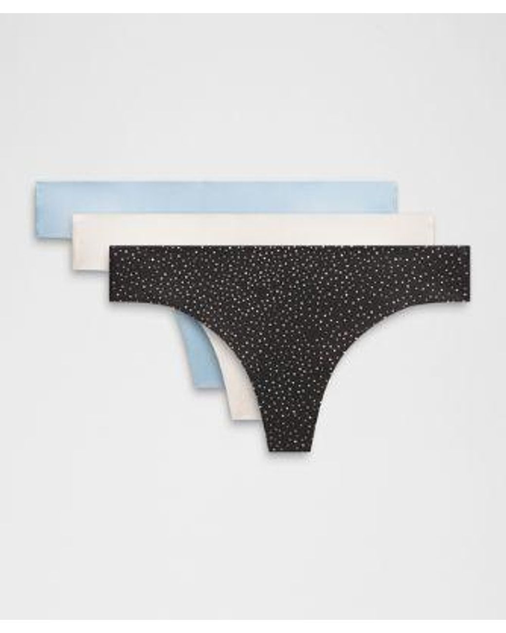 lululemon athletica Gray Invisiwear Mid-rise Thong Underwear 3 Pack