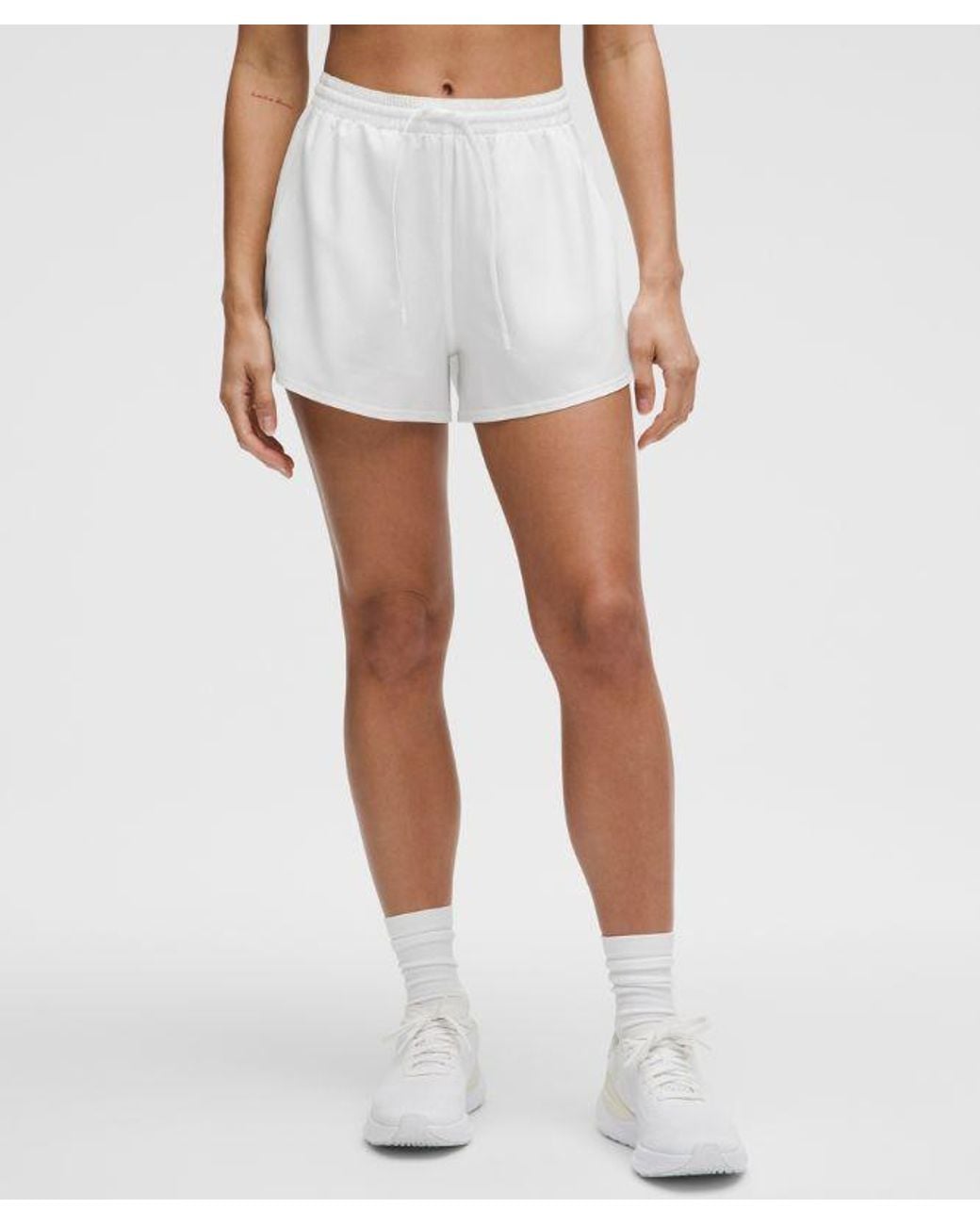 lululemon athletica White Pace Rival High-Rise Short 3"