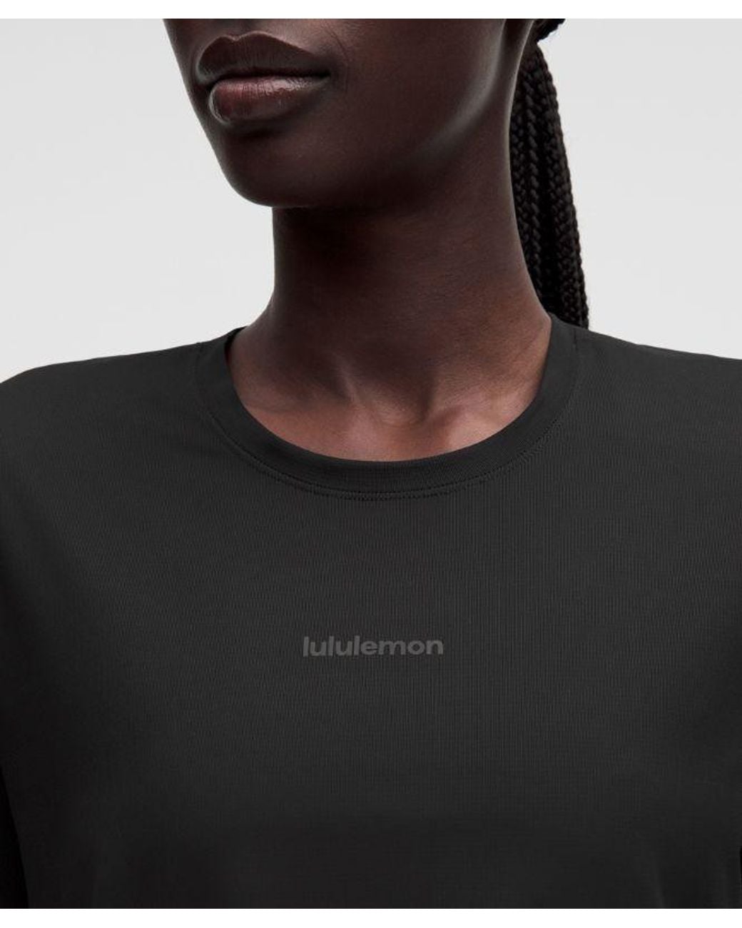 lululemon athletica Black – Fast And Free Short-Sleeve Shirt – – Size Large