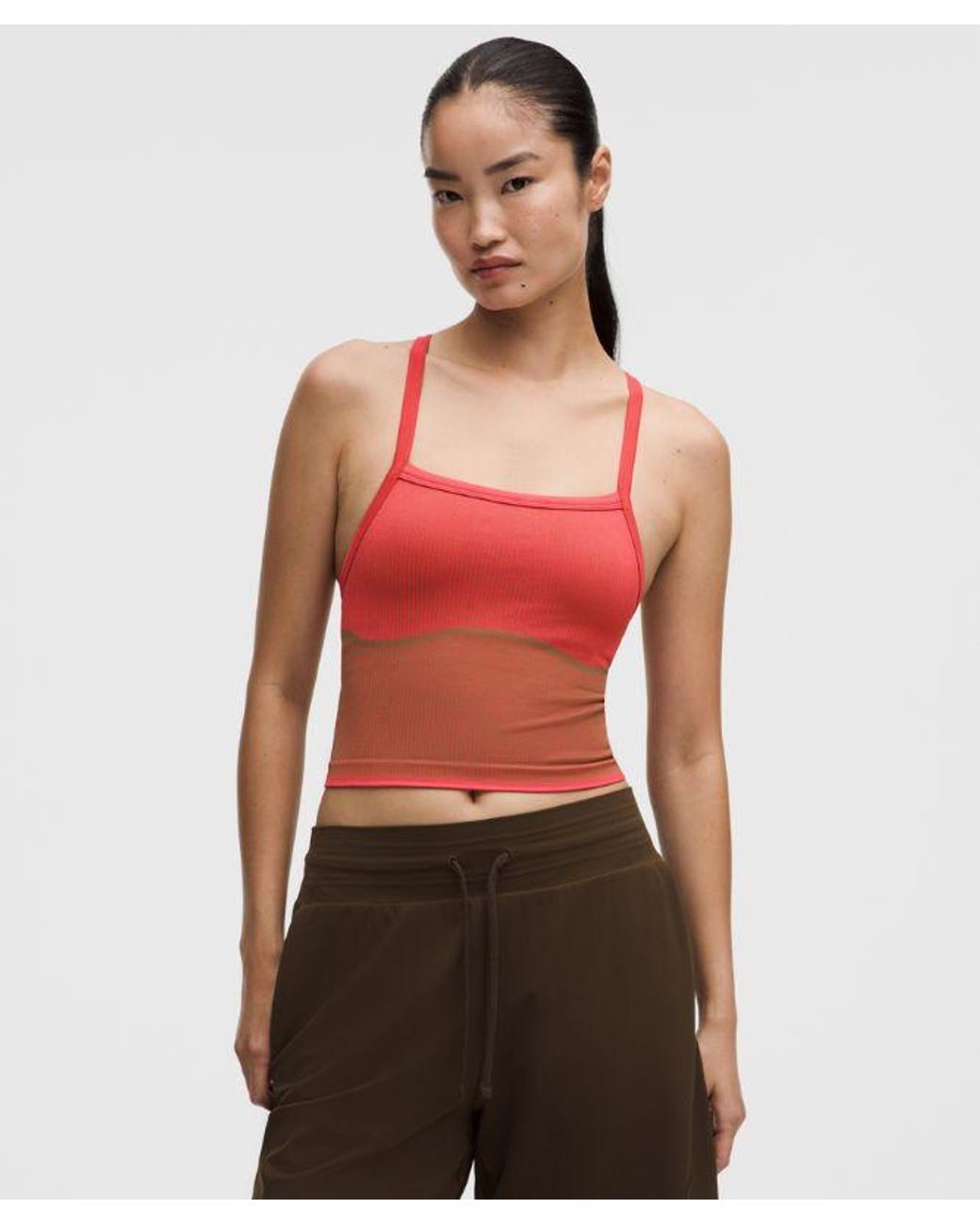 lululemon athletica Red – Salutations Yoga Tank Top Light Support, B/C Cup – – Size Large