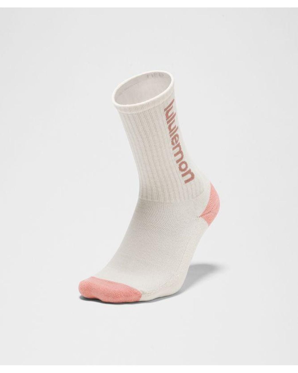 lululemon athletica Pink – Daily Essential Crew Socks Wordmark – – Size Large