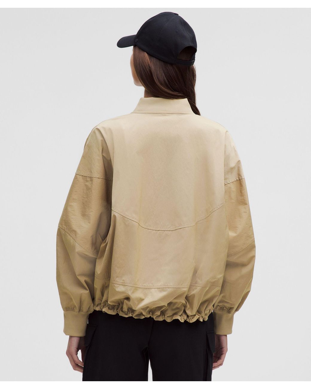 lululemon Lightweight Hem-Cinch Bomber Jacket in Natural | Lyst