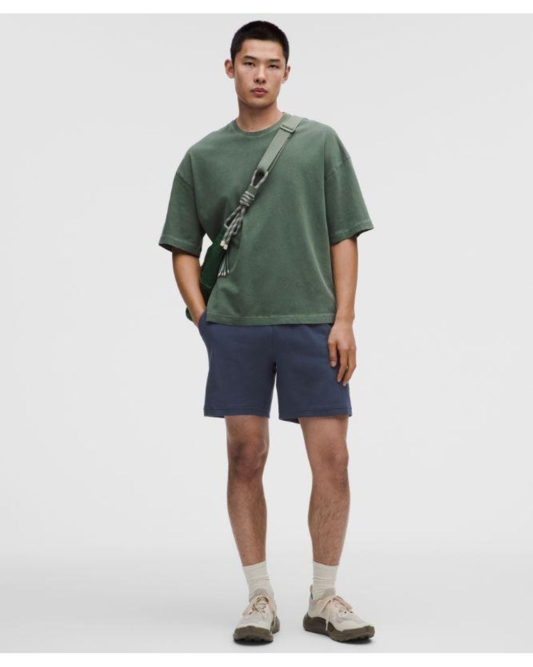 lululemon athletica Green – Pique Performer Relaxed Shorts – 7" – – Size Large for men