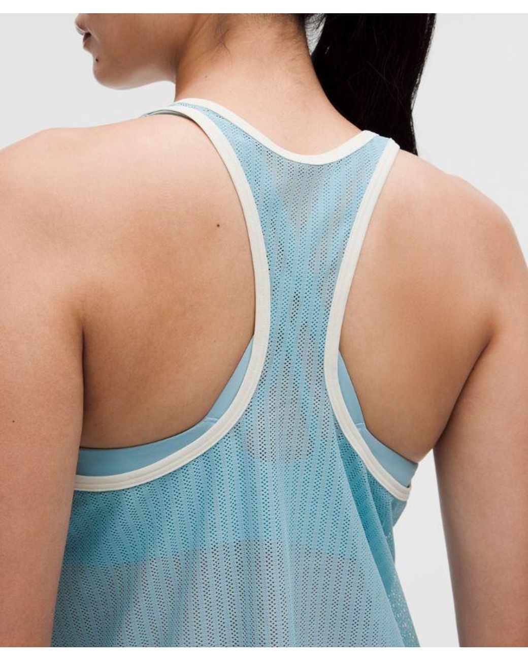 lululemon athletica Blue – Ace Advantage Mesh-Back Tennis Tank Top – /Pastel – Size Large