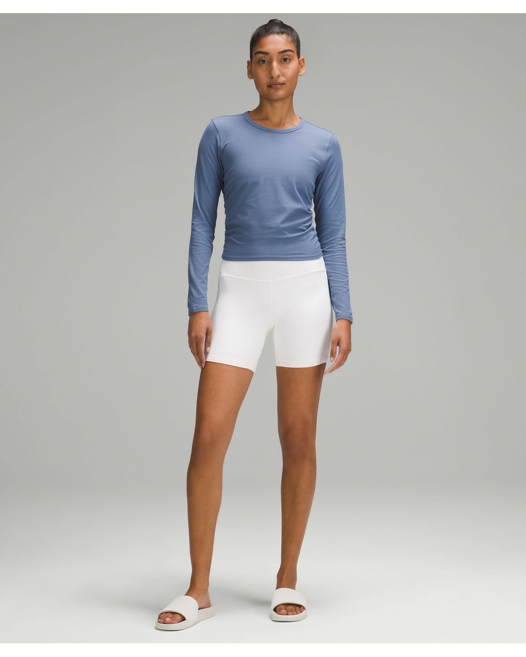 lululemon All It Takes Ribbed Nulu Long-Sleeve Shirt in Blue