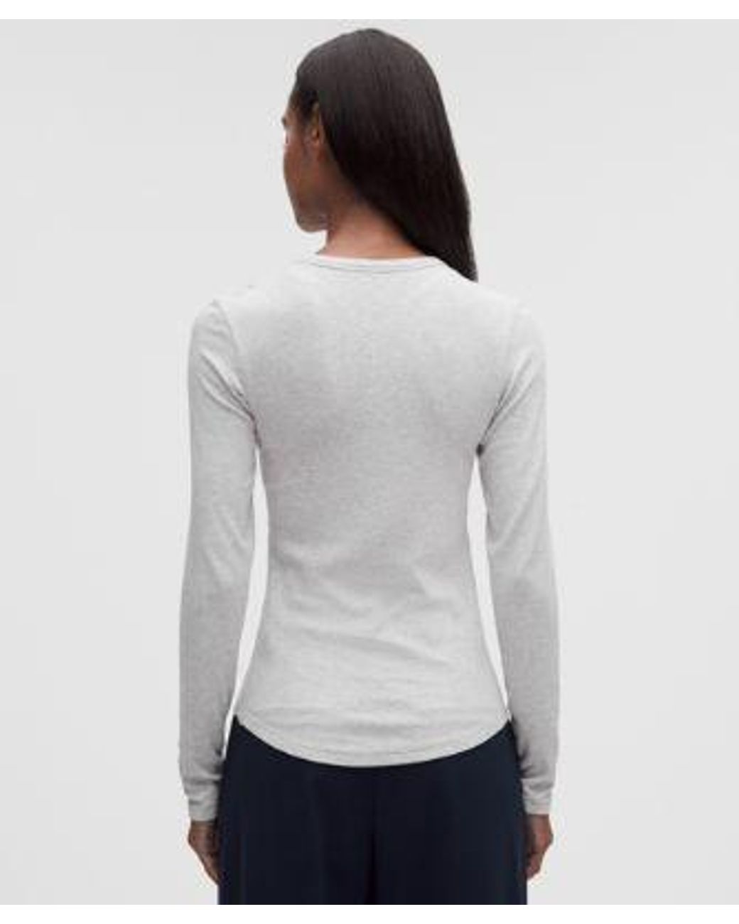 lululemon athletica Gray Hold Tight Long-Sleeve Shirt