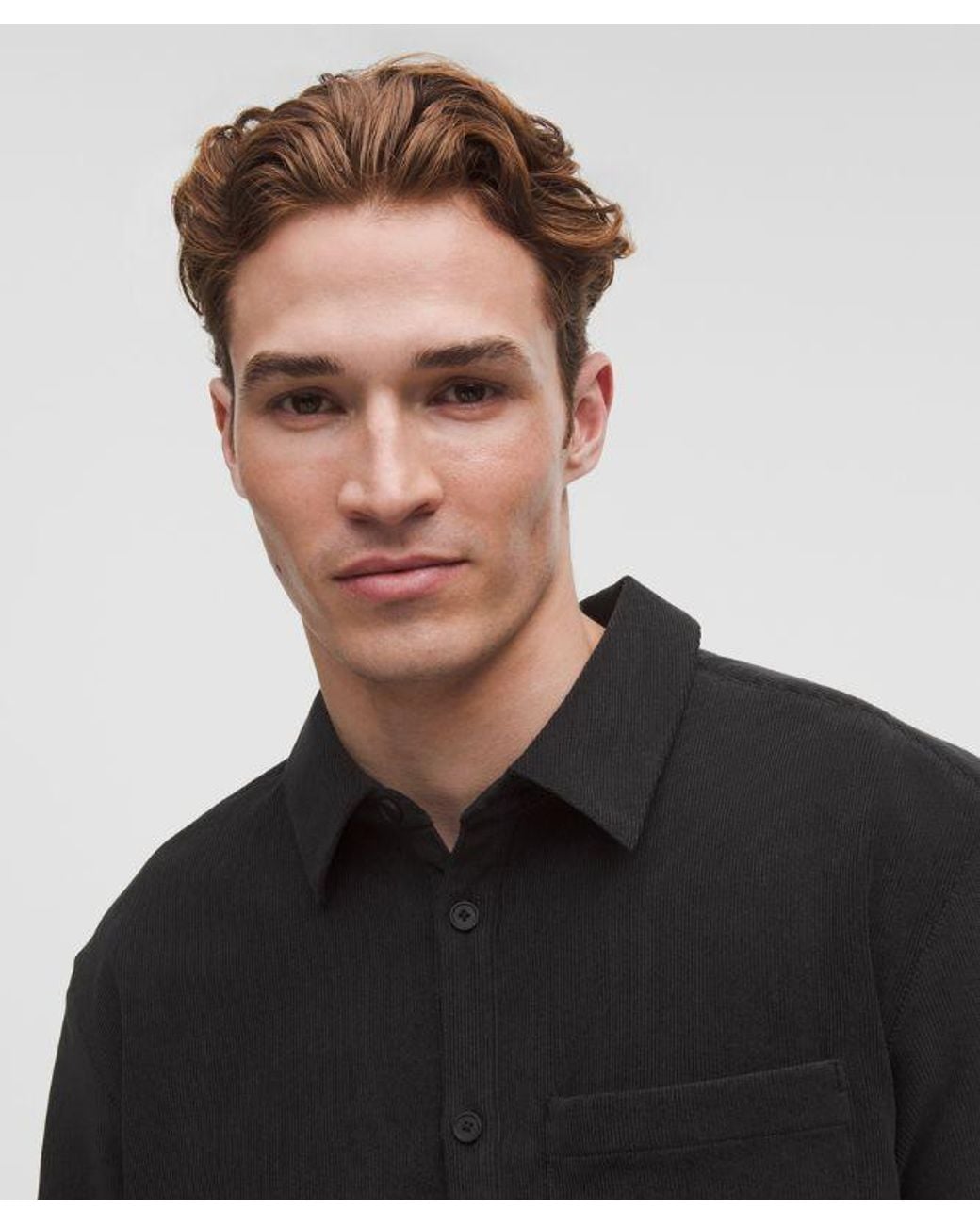 lululemon athletica Black Corduroy Relaxed-Fit Long-Sleeve Button-Up Shirt for men