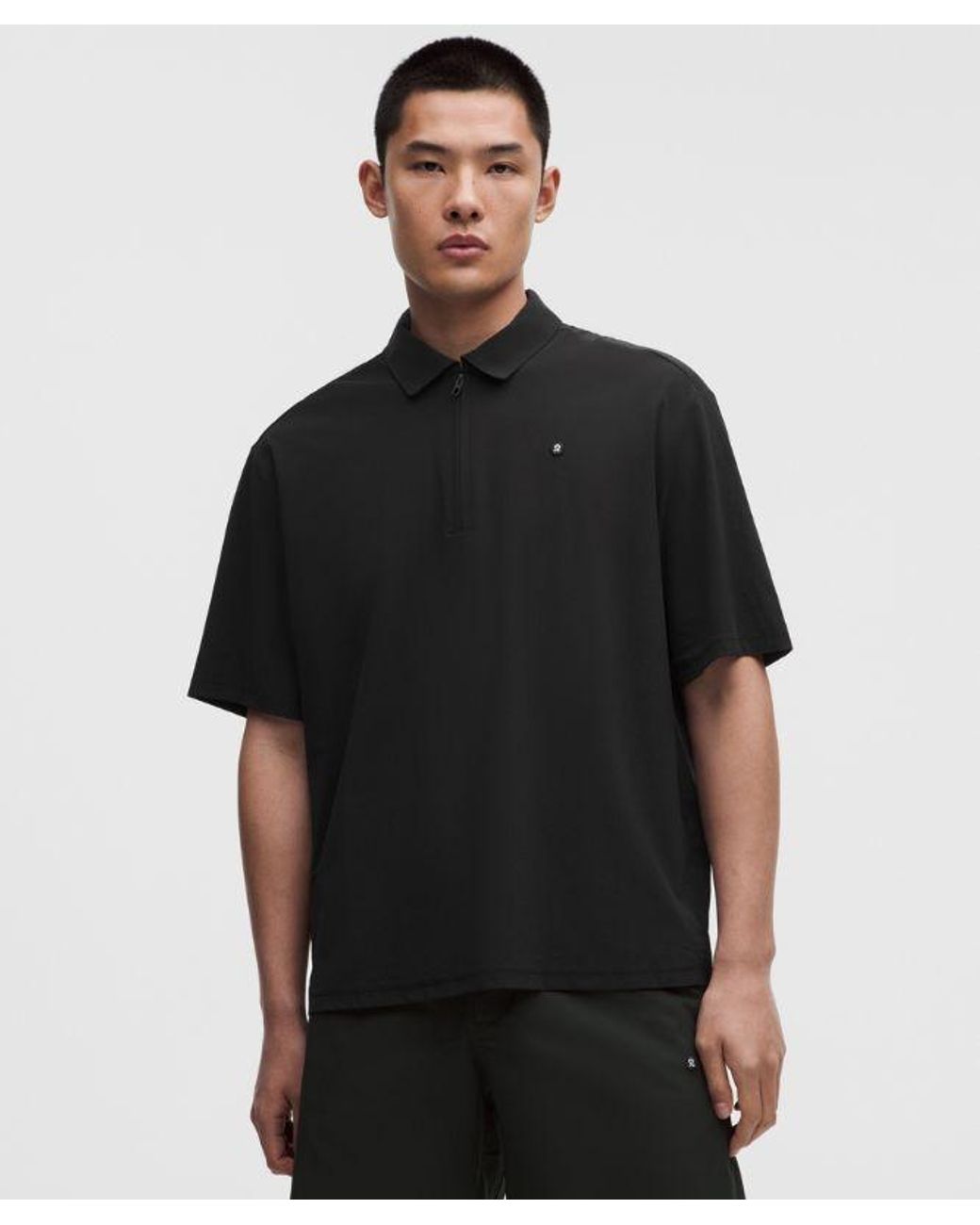 lululemon athletica Black Oversized Golf Polo Shirt for men