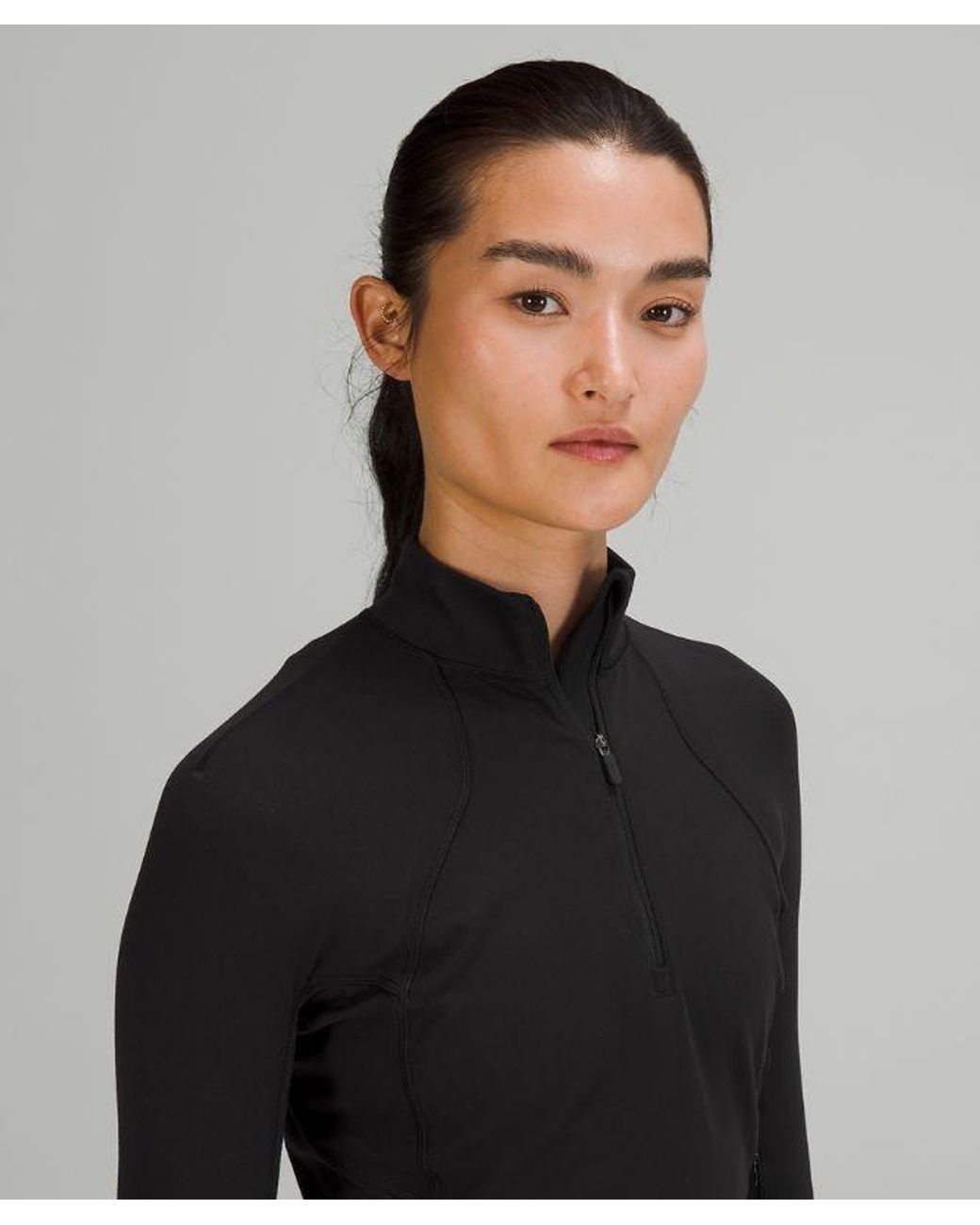 lululemon athletica Black It's Rulu Cropped Half Zip