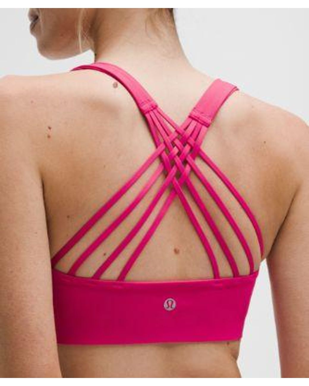 lululemon athletica Pink – Flexyflex Strappy Yoga Sports Bra Light Support, A-C Cups – – Size Large/Xl
