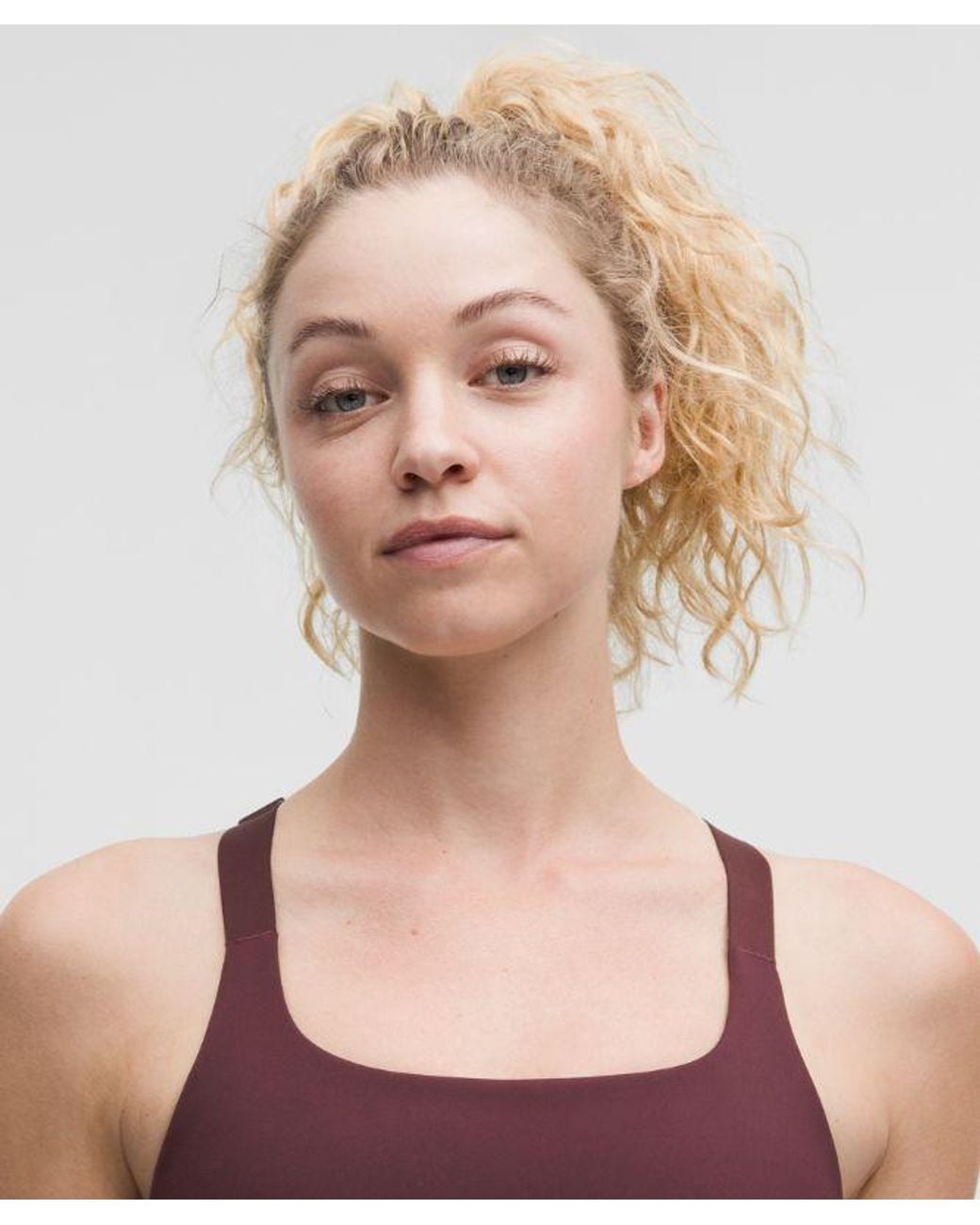 lululemon athletica Red Ultralu Square-Neck Workout Bra Medium Support, B/C Cup