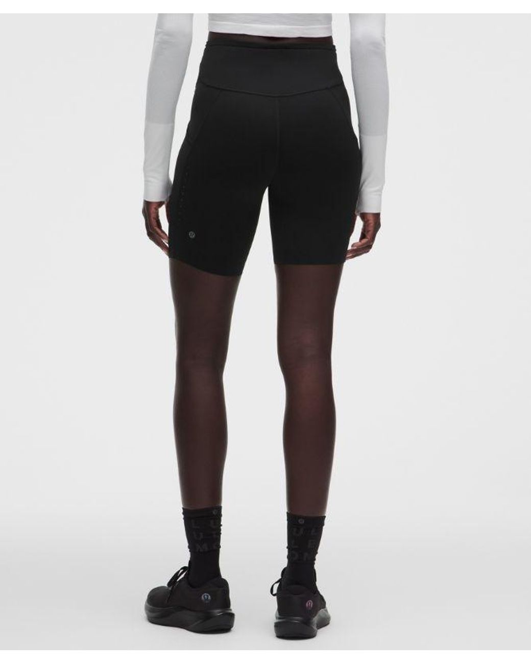 lululemon athletica Black Fast And Free High-Rise Short 8"