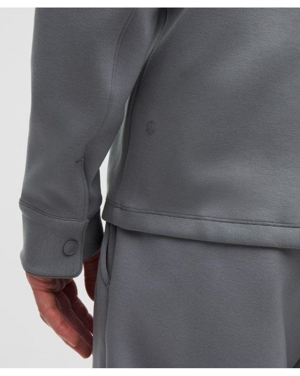 lululemon athletica Gray – Smooth Spacer Collared Full Zip Hoodie – – Size Large for men