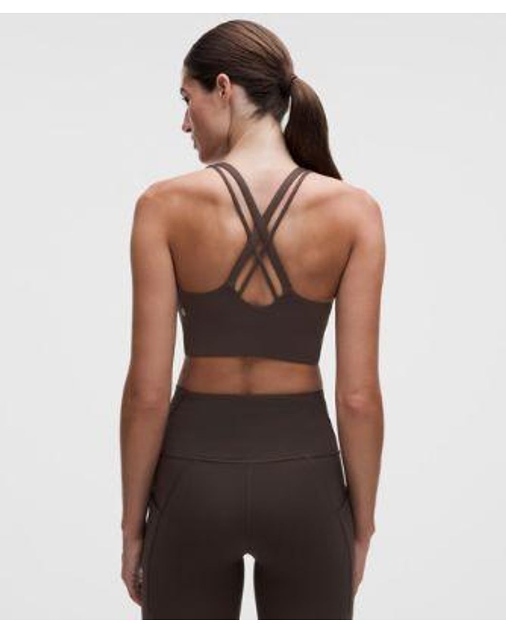 lululemon athletica Black – Energy Longline Sports Bra Medium Support, B-D Cups Evolve – – Size Large