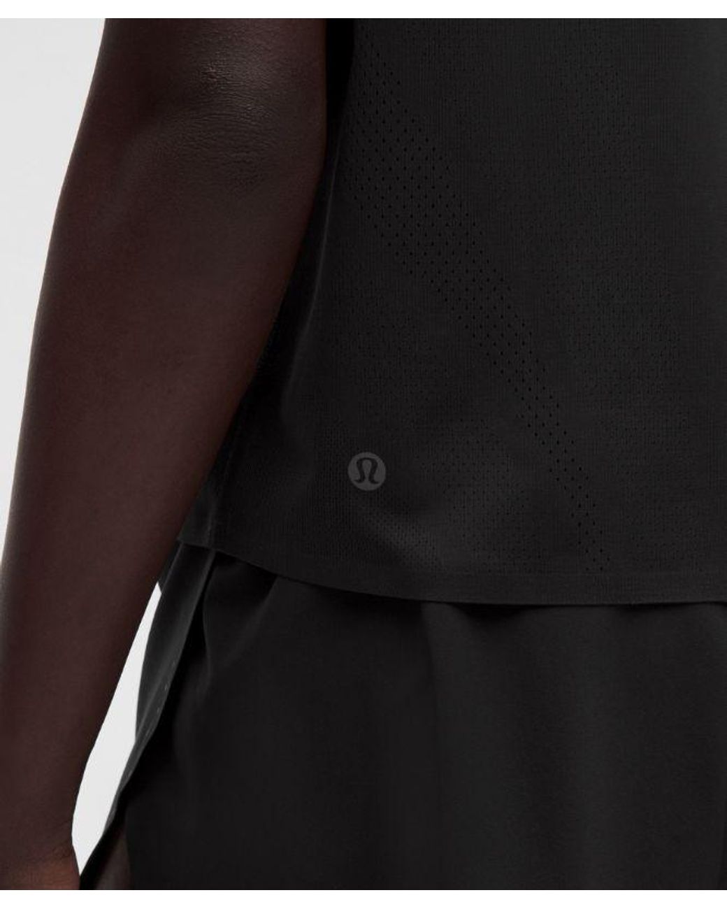 lululemon athletica Black – Fast And Free Short-Sleeve Shirt – – Size Large