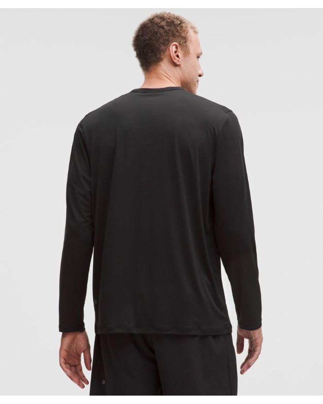 lululemon athletica Black – Mile Maker Lightweight Long-Sleeve Shirt – – Size Medium for men