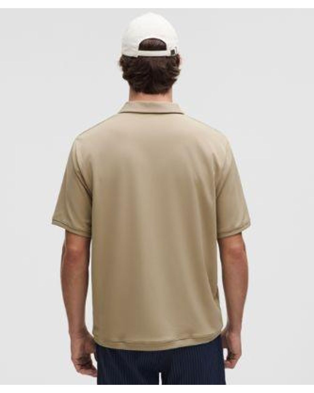lululemon athletica Natural Textured Mesh Short-Sleeve Polo Shirt for men