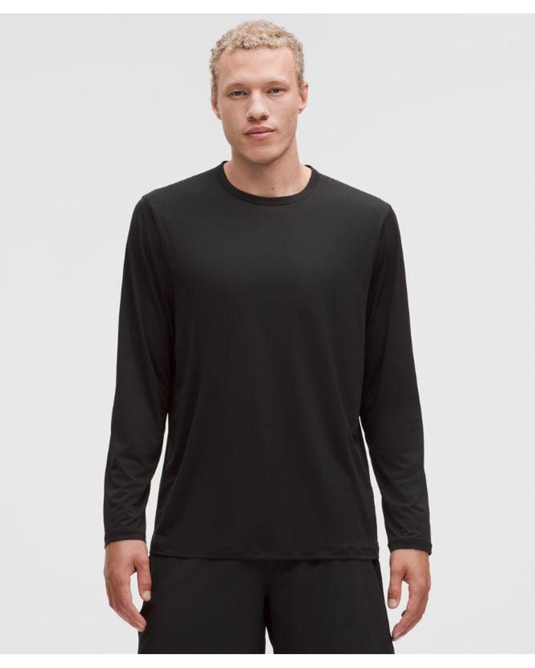 lululemon athletica Black – Mile Maker Lightweight Long-Sleeve Shirt – – Size Medium for men