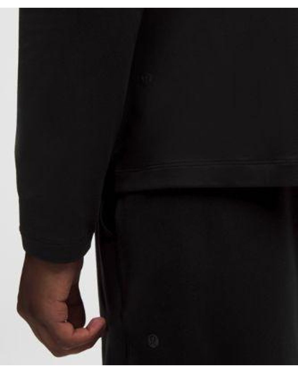 lululemon athletica Black – Soft Jersey Half Zip Long-Sleeve Top – – Size Large for men