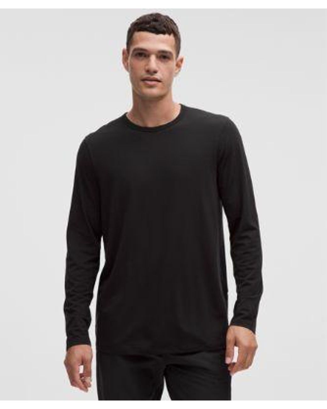 lululemon athletica Black Mile Maker Merino Wool-Blend Long-Sleeve Shirt for men