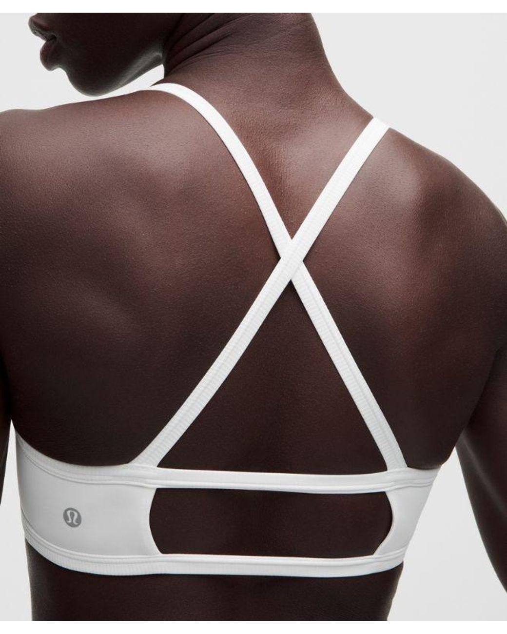 lululemon athletica White – Like A Cloud Sports Bra B/C Cup Contrast Trim – – Size 14