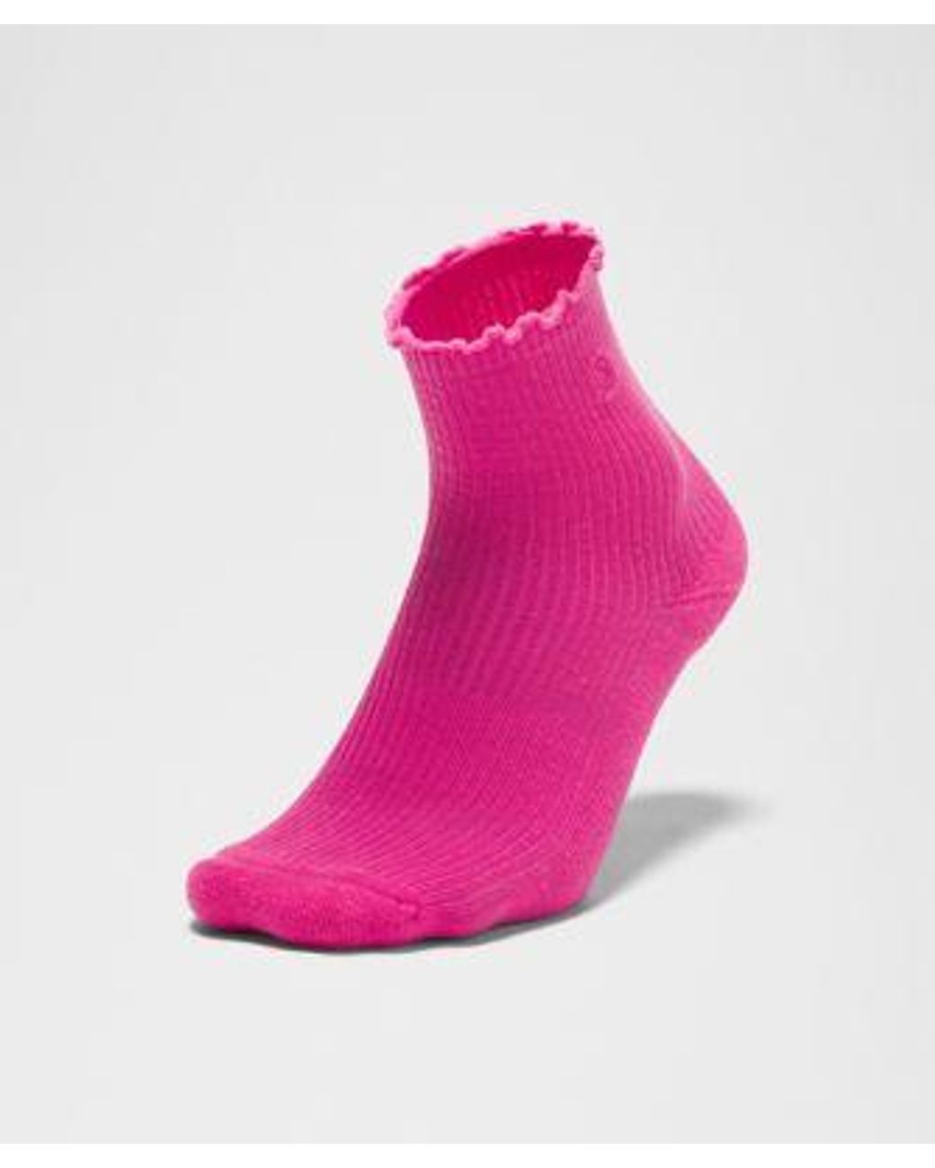 lululemon athletica Pink Lettuce Edge Quarter Socks