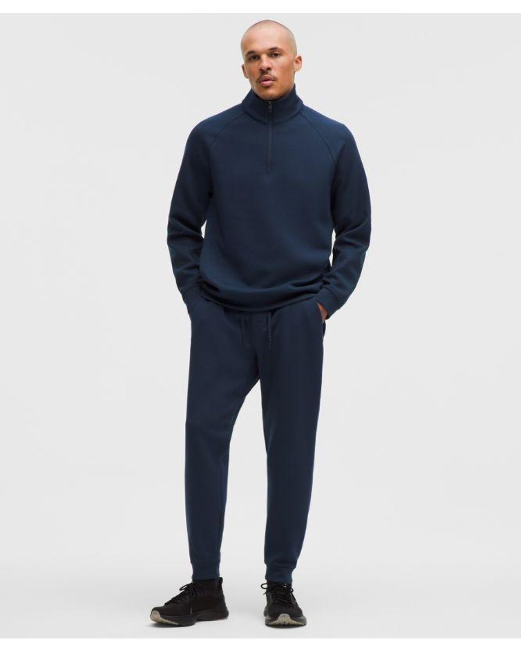 lululemon athletica Blue – Smooth Spacer Quarter Zip – – Size Large for men