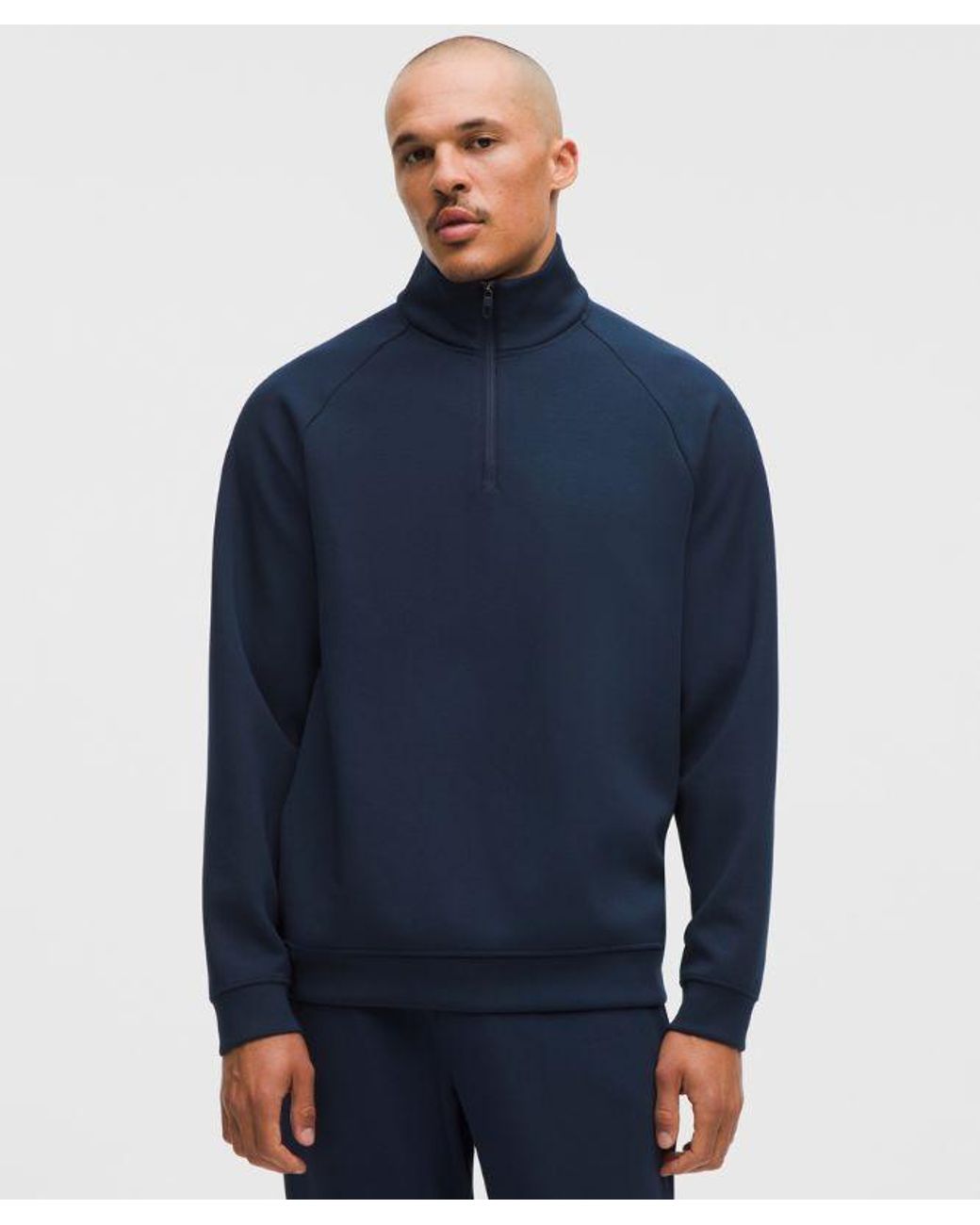 lululemon athletica Blue – Smooth Spacer Quarter Zip – – Size Large for men