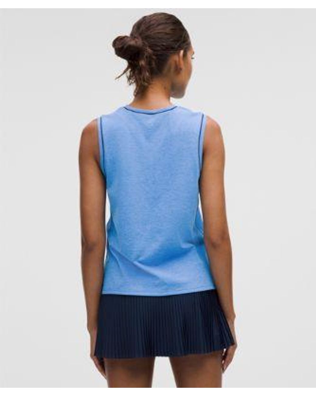 lululemon athletica Blue V-Neck Tennis Tank Top