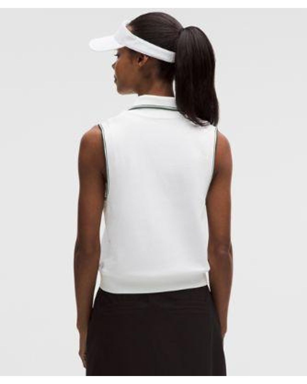 lululemon athletica White – Golf Vest – Cotton-Blend – – Size Medium