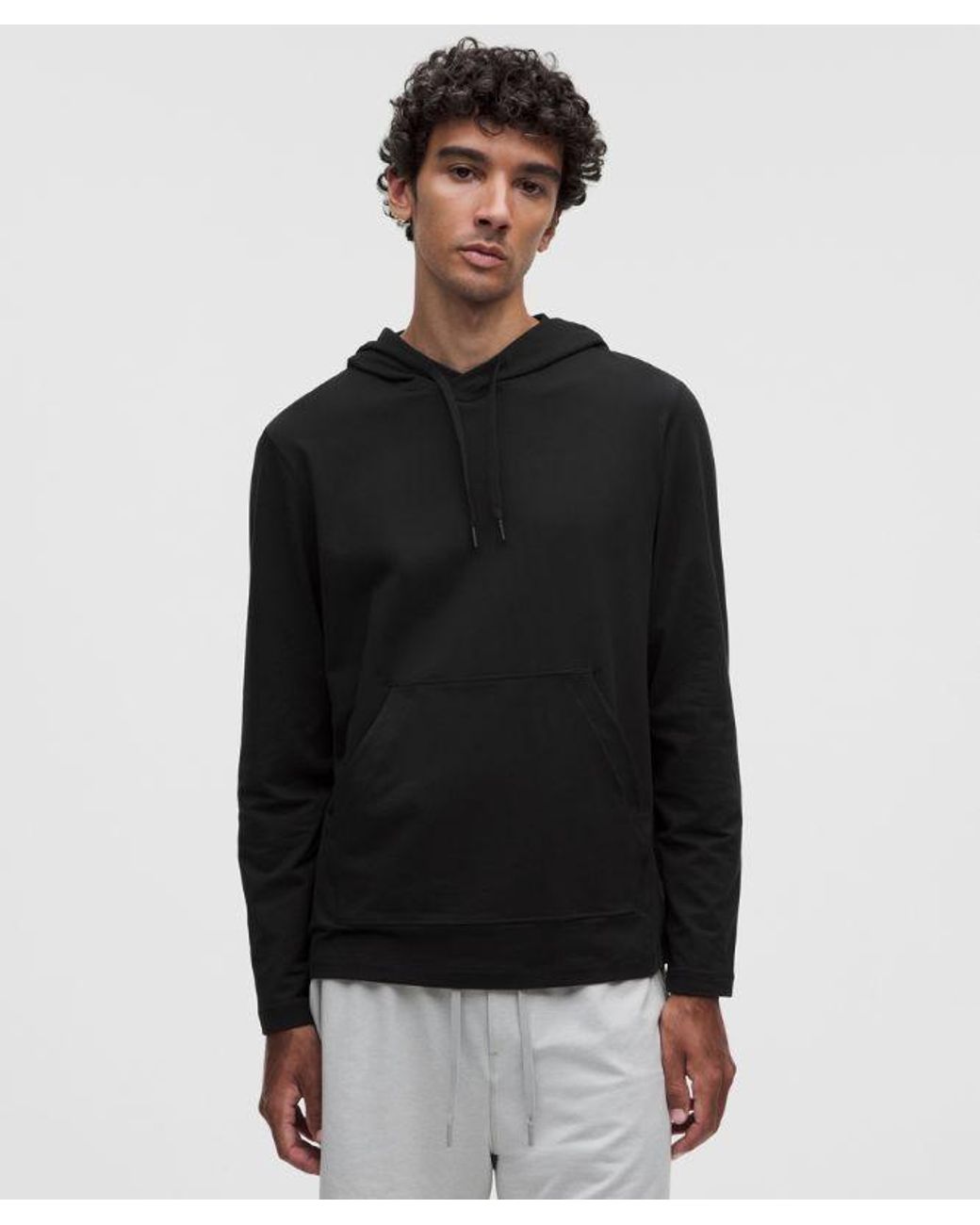 lululemon athletica Gray Soft Jersey Pullover Hoodie for men