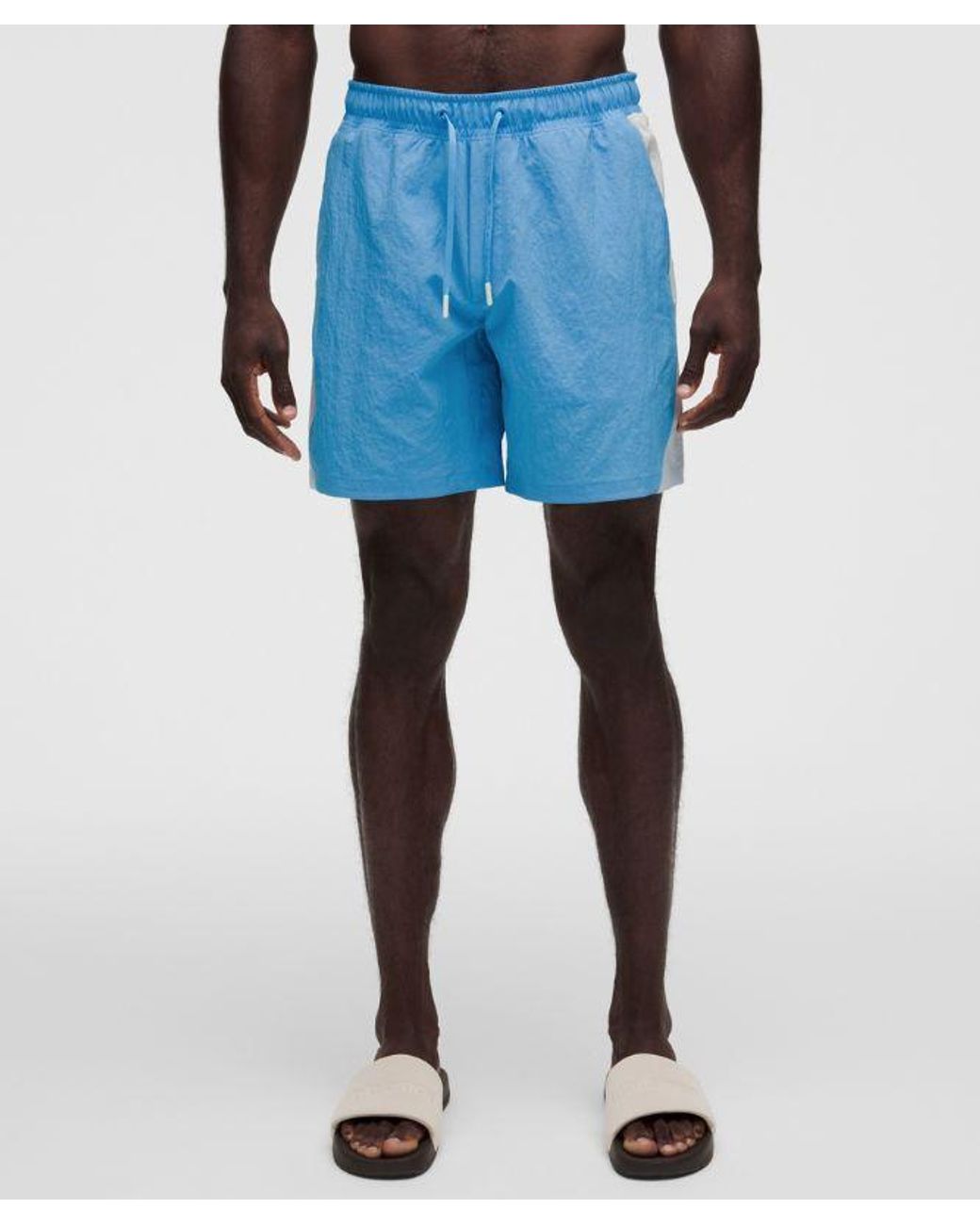 lululemon athletica Blue Crinkle Nylon Swim Short 7" for men