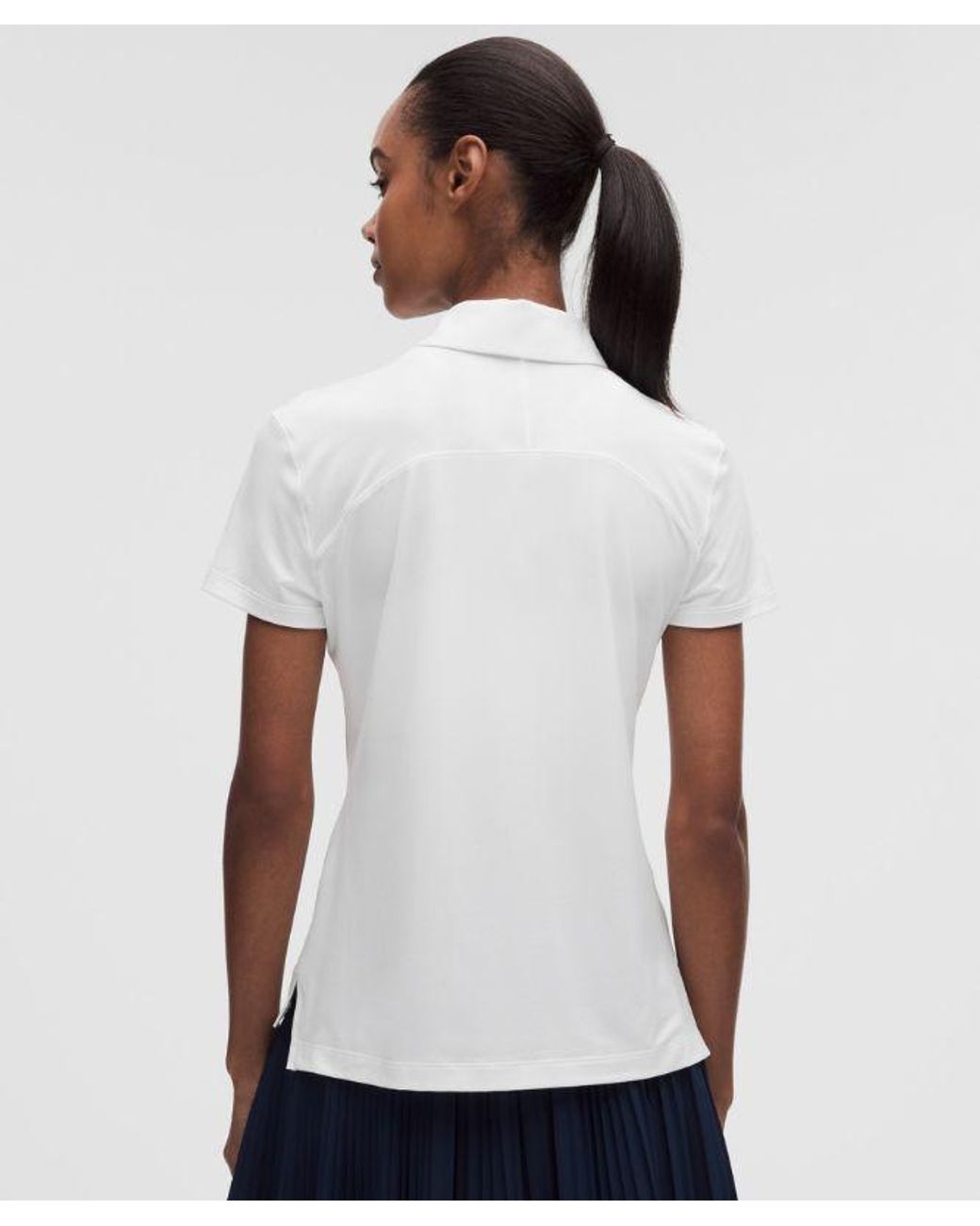 lululemon athletica Quick-dry Short-sleeve Polo Shirt - Color White - Size 14