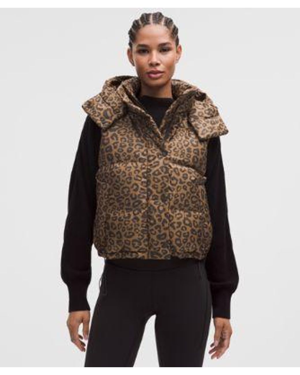 lululemon athletica Brown Wunder Puff 600-Down-Fill Cropped Vest