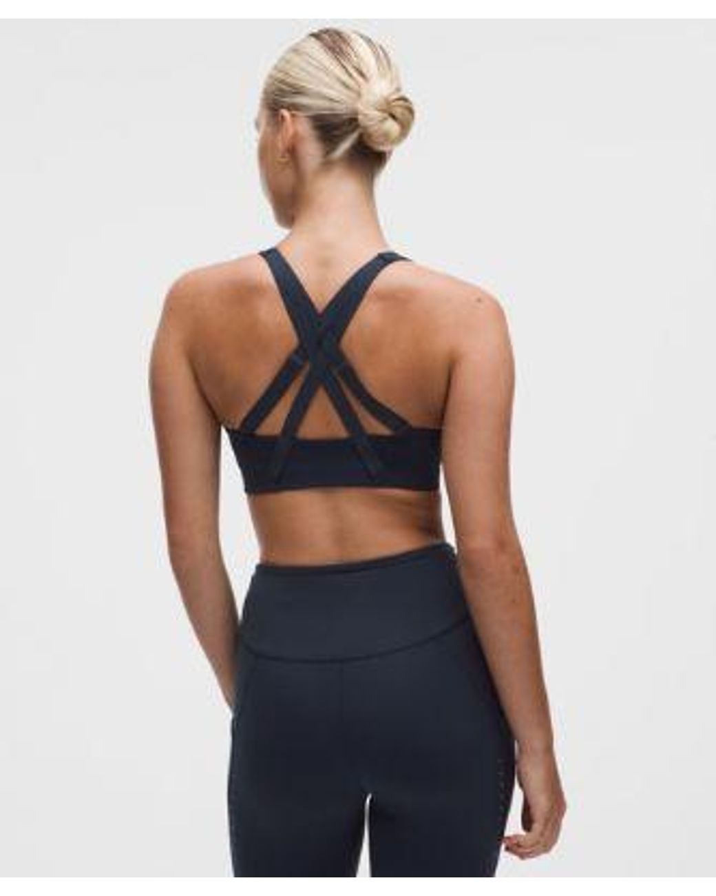 lululemon athletica Blue – Energy Zip-Front Sports Bra High-Support, B–G Cups – – Size 10