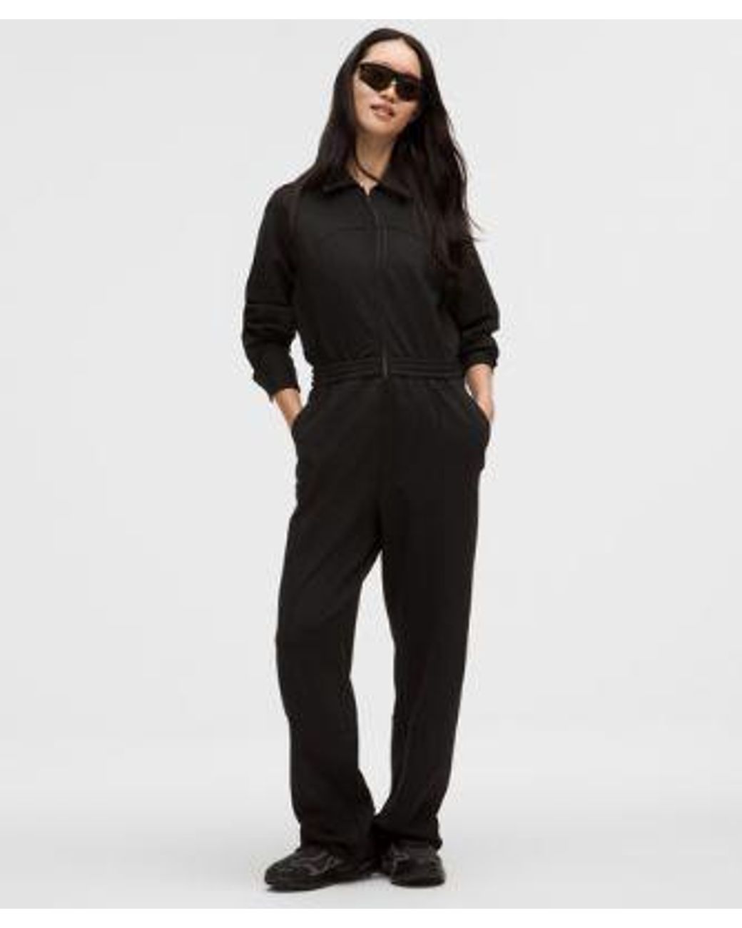 lululemon athletica Black – Ponte Relaxed-Fit Jumpsuit Slnsh Collection – – Size Large