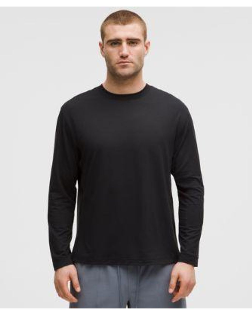 lululemon athletica Black – Easyset Training Long-Sleeve Shirt – – Size Large for men