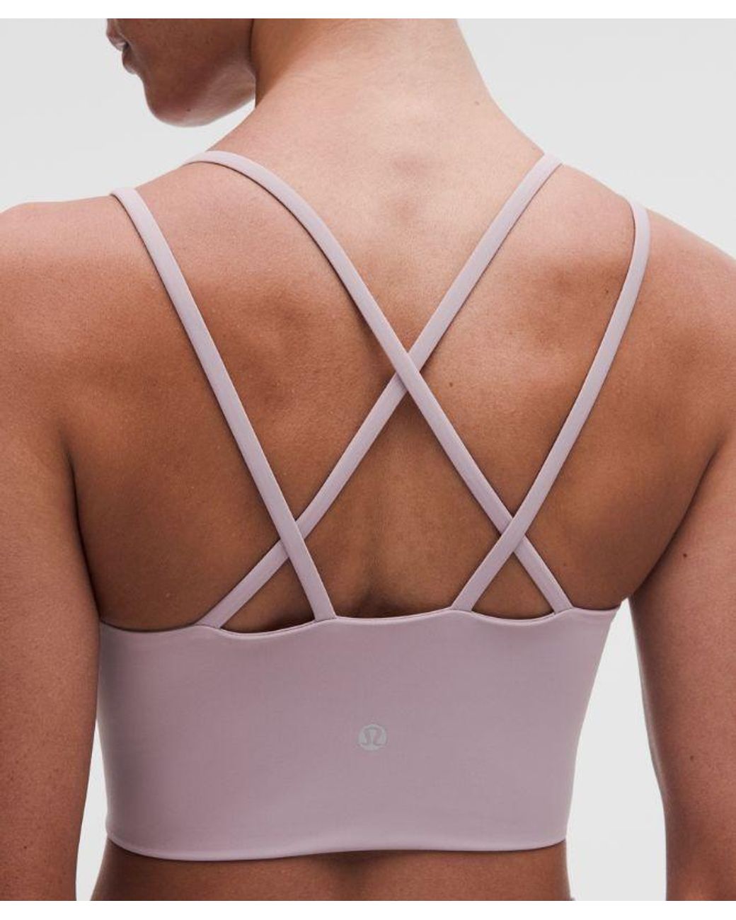 lululemon athletica Purple – Like A Cloud Longline Sports Bra Light Support, B/C Cup – Color Printed – Size 14