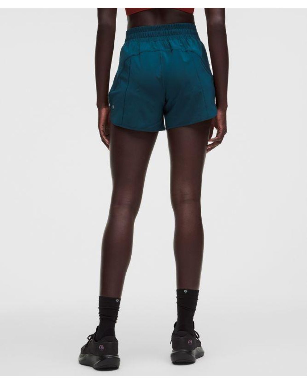 lululemon athletica Blue – Track That High-Rise Lined Shorts – 5" – – Size 14