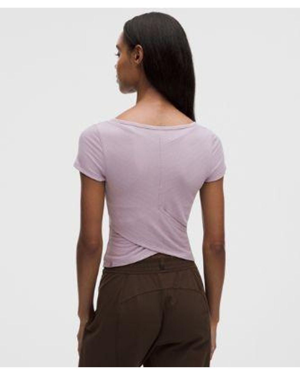 lululemon athletica Purple – Hold Tight Micro-Rib Cross-Back T-Shirt – /Pastel – Size 14