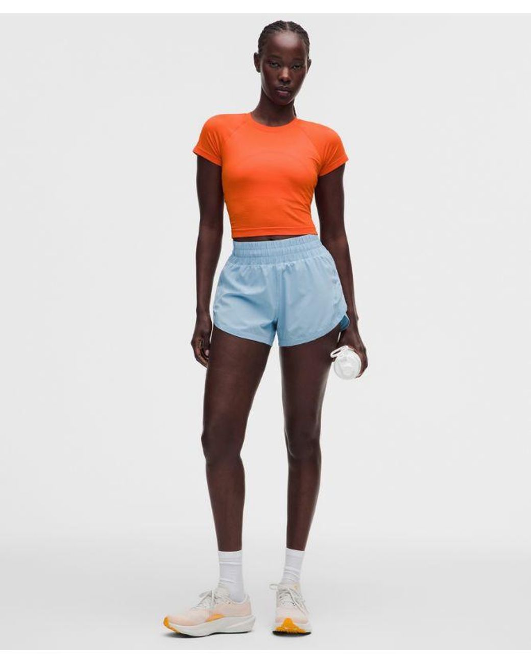 lululemon athletica Orange – Swiftly Tech Cropped Short-Sleeve Shirt 2.4 – – Size 4