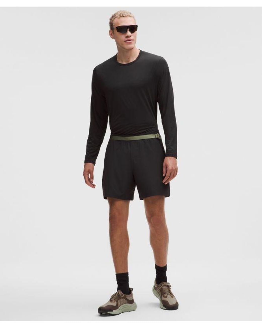 lululemon athletica Black – Mile Maker Lightweight Long-Sleeve Shirt – – Size Medium for men