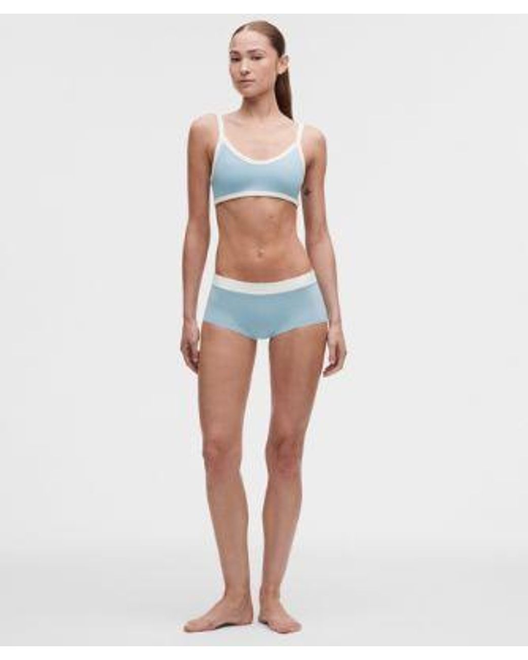 lululemon athletica Blue – Underease Mid-Rise Ruched Boyshort Underwear – /Pastel – Size Large